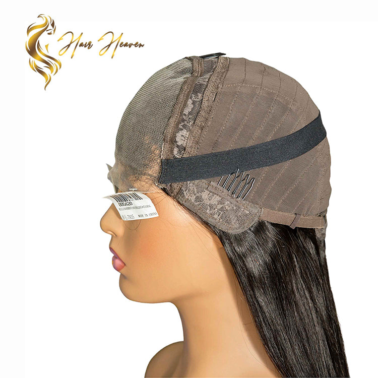 Black HD lace closure wig straight