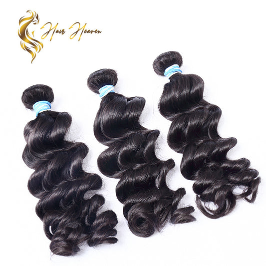 Black 12A Loose Wave Black Bundles